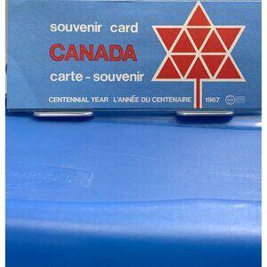 1967 Canada Centennial Souvenir Card With Stamps & Provincial Floral Emblems